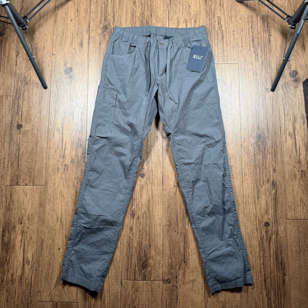 BYLT Basics BYLT Jogger Pant Mens M Charcoal Grey Elastic Waist Drawstring NWT